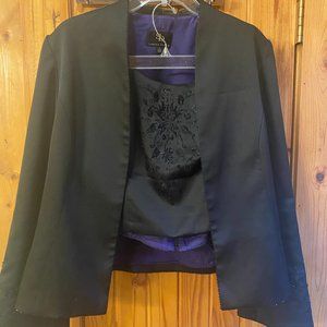 Black Silk Formal top and coat
